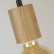 Pendul Searchlight SPINNY metal, lemn, negru, maro, E27 - 50212-1NA