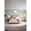 Pendul Searchlight Chelsea metal, textil, negru, alb, E27, 60W - 50503LT