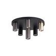 Plafoniera Searchlight Tubes metal, negru, GU10, 10W - 50570-6BK