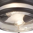 Plafoniera pentru baie Searchlight GLASGOW metal, sticla, negru, transparent, E27, IP44 - 5182BK