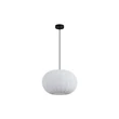 Pendul Searchlight Radiant metal, textil, negru, alb, E27, 60W - 52850BK
