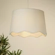Abajur Searchlight Evan textil, alb, B22, E14, E27 - 53103