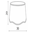 Abajur Searchlight Evan textil, alb, B22, E14, E27 - 53103