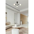 Plafoniera Searchlight Nova metal, sticla, negru, opal, E14, 40W - 54713-3BK