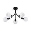 Plafoniera Searchlight Nova metal, sticla, negru, opal, E14, 40W - 54715-5BK
