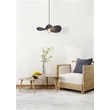 Pendul Searchlight Ripple metal, pasla, negru, gri, E27, 10W - 55103BK
