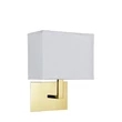 Aplica de perete Searchlight HOTEL metal, textil, alama, alb, E27 - 5519SB