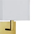 Aplica de perete Searchlight HOTEL metal, textil, alama, alb, E27 - 5519SB
