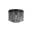 Plafoniera Searchlight Swizzle metal, sticla, negru, fumuriu, E14, 60W - 55620-320SM