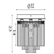 Plafoniera Searchlight Swizzle metal, sticla, negru, fumuriu, E14, 60W - 55620-320SM