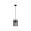 Pendul Searchlight Swizzle metal, sticla, negru, fumuriu, E27, 60W - 55620SM