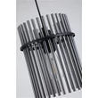 Pendul Searchlight Swizzle metal, sticla, negru, fumuriu, E27, 60W - 55620SM