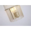 Aplica de perete Searchlight Swizzle metal, sticla, auriu, sampanie, E27, 60W - 55625CP
