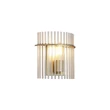 Aplica de perete Searchlight Swizzle metal, sticla, auriu, sampanie, E27, 60W - 55625CP