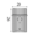 Aplica de perete Searchlight Swizzle metal, sticla, auriu, sampanie, E27, 60W - 55625CP