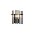 Aplica de perete Searchlight Swizzle metal, sticla, negru, fumuriu, E27, 60W - 55625SM