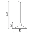 Pendul Searchlight Balham metal, negru, E27, 60W - 601891BK