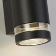 Aplica de prete exterioara Searchlight AUSTIN metal, acril, negru, GU10, IP44 - 61100BK