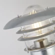 Lampadar exterior Searchlight CONRAD metal, sticla, argintiu, transparent, E27, IP44 - 61159-980SI