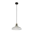 Pendul Searchlight Glossop metal, sticla, negru, transparent, E27, 60W - 61189BK
