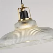 Pendul Searchlight Glossop metal, sticla, negru, transparent, E27, 60W - 61189BK