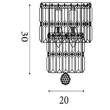 Aplica de perete Searchlight Empire metal, cristal, alama, transparent, E14, 7W - 61321-2AB