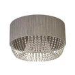 Plafoniera Searchlight Bellano metal, textil, acril, crom, gri, transparent, G9, 7W - 62615-5CC