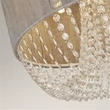 Plafoniera Searchlight Bellano metal, textil, acril, crom, gri, transparent, G9, 7W - 62615-5CC