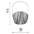 Plafoniera Searchlight Bellano metal, textil, acril, crom, gri, transparent, G9, 7W - 62615-5CC
