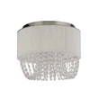Plafoniera Searchlight Bellano metal, textil, acril, crom, alb, transparent, G9, 7W - 62617-3CC