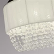 Plafoniera Searchlight Bellano metal, textil, acril, crom, alb, transparent, G9, 7W - 62617-3CC