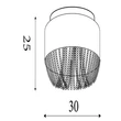 Plafoniera Searchlight Bellano metal, textil, acril, crom, alb, transparent, G9, 7W - 62617-3CC