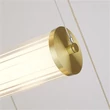 Pendul Searchlight Clamp metal, sticla, auriu, opal, LED, 70W, 3128lm, 3000K - 63125-5GO