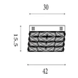Plafoniera Searchlight Modena metal, cristal, crom, transparent, LED, 28W, 2799lm, 4000K - 65810-420CC