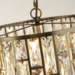 Pendul Searchlight BIJOU metal, sticla, alama, sampanie, E14 - 6585-5AB