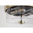 Plafoniera Searchlight Preston metal, sticla, alama, transparent, E27, 60W - 66210-2AB