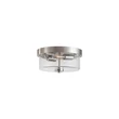 Plafoniera Searchlight Preston metal, sticla, argintiu, transparent, E27, 60W - 66210-2SS