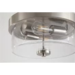 Plafoniera Searchlight Preston metal, sticla, argintiu, transparent, E27, 60W - 66210-2SS