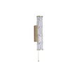 Aplica de perete Searchlight Vibrate metal, sticla, auriu, transparent, LED, 12W, 964lm, 3000K, IP44 - 66310-1GO
