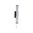 Aplica de perete Searchlight Vibrate metal, sticla, negru, transparent, LED, 13W, 1139lm, 3000K, IP44 - 66311-1BK