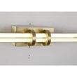 Aplica de perete pentru baie Searchlight PARMA metal, sticla, alama, transparent, LED, 10W, 3000K,  432 Lm - 66412SB