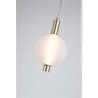 Pendul Searchlight Luminique metal, sticla, alama, opal, LED, 6W, 670lm, 3000K - 69410SB