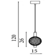 Pendul Searchlight Luminique metal, sticla, alama, opal, LED, 6W, 670lm, 3000K - 69410SB