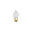 Aplica de perete Searchlight Luminique metal, sticla, alama, opal, LED, 6W, 670lm, 3000K - 69411-1SB