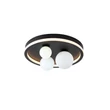 Plafoniera Searchlight TRIDENT metal, opal sticla, negru, LED + G9, 20W, 3000K, 788 Lm - 73380BK