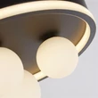 Plafoniera Searchlight TRIDENT metal, opal sticla, negru, LED + G9, 20W, 3000K, 788 Lm - 73380BK