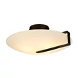 Plafoniera Searchlight SUNDIAL metal, sticla, negru, alb, E27 - 73990-3BK