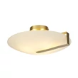 Plafoniera Searchlight SUNDIAL metal, sticla, auriu, alb, E27 - 73990-3GO