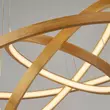 Pendul Searchlight ETERNITY metal, bambus, maro, LED, 2700K, 23W - 75033-3NA