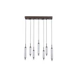 Pendul Searchlight Cattail metal, sticla, maro, transparent, LED, 33W, 2238lm, 3000K - 76210-7CL